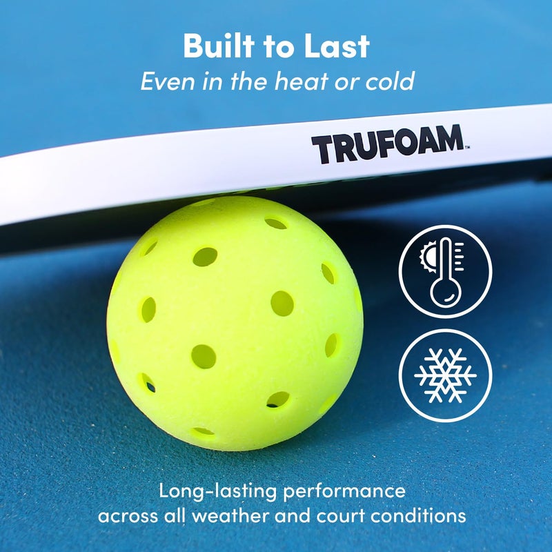 CRBN Pickleball - C40 Balls 6 Pack - Outdoor Pickleball Balls - Built for Durability & Precision - Roto-Molded 1-Piece Design - Image 3