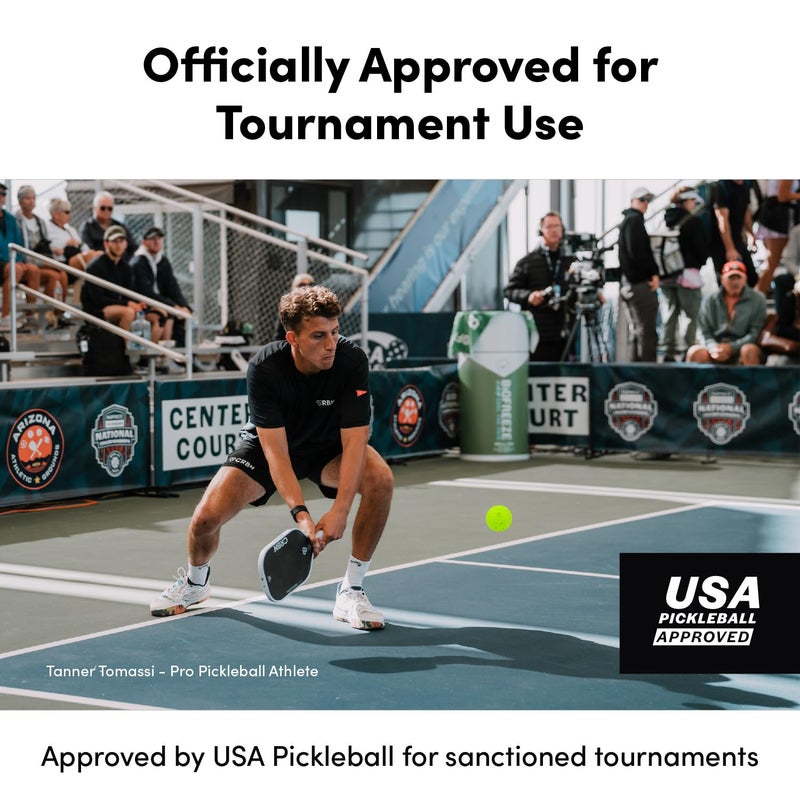 CRBN Pickleball - C40 Balls 6 Pack - Outdoor Pickleball Balls - Built for Durability & Precision - Roto-Molded 1-Piece Design - Image 5