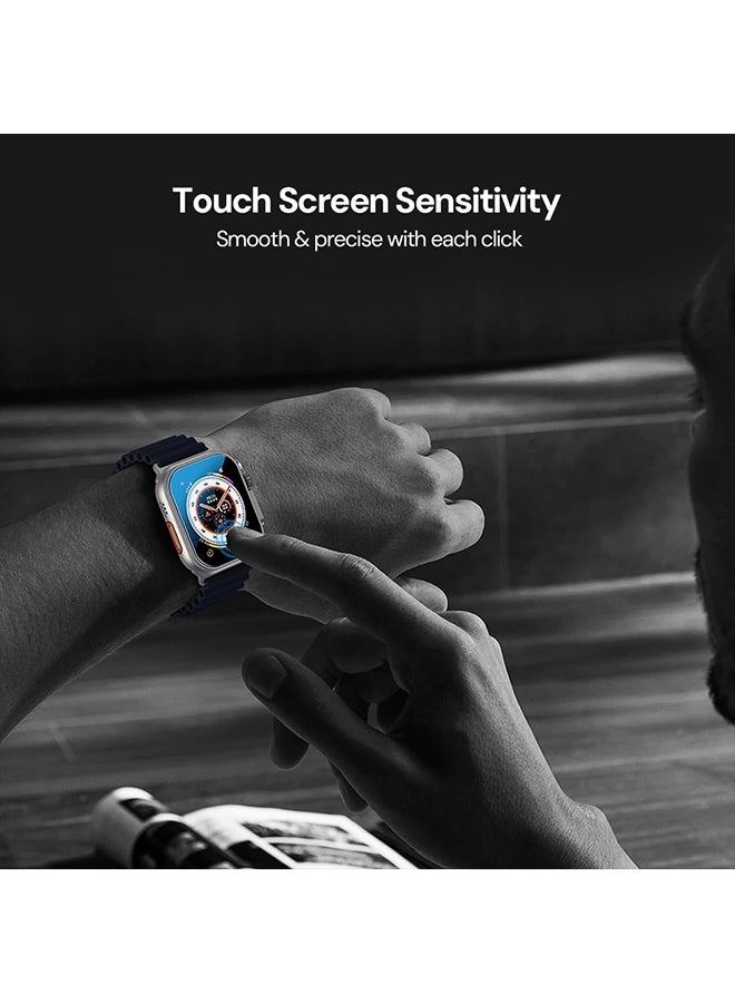 O Ozone 2 Pack Screen Protector Compatible with Apple Watch Ultra 2 / Ultra Screen Protector 49mm , 3D Curved with Auto-alignment Installation Frame  - Image 5