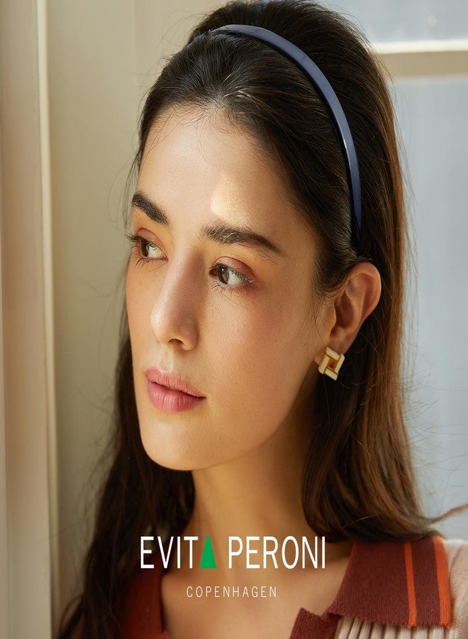 EVITA PERONI Hair Band, Acetic Acid Hairband for Women's Hair, Comfortable Headbands for Women Fashion, Thin Headbands Non Slip, Light Blue, 1 Count (Pack of 1) - Image 2