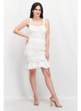Missguided Women Embroidered Mini Dress, White  - Image 4