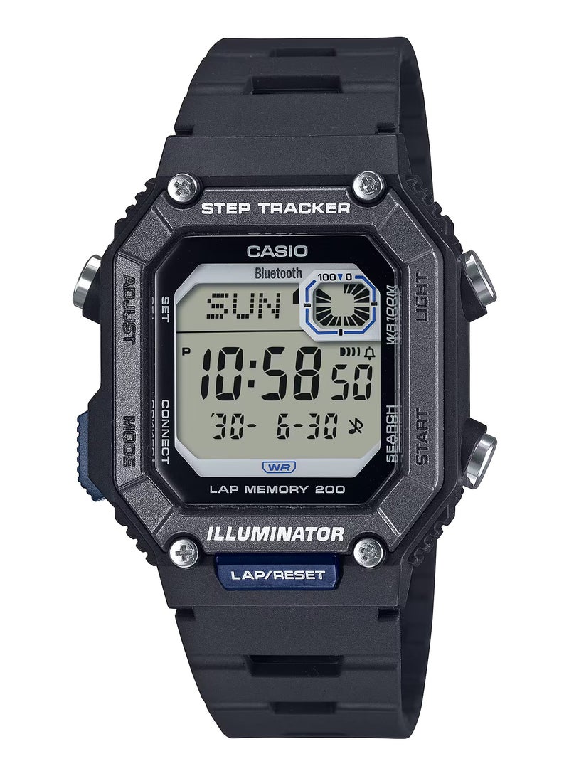 CASIO Digital Steps Tracker Resin Band Watch WS-B1000-1AV - Image 1