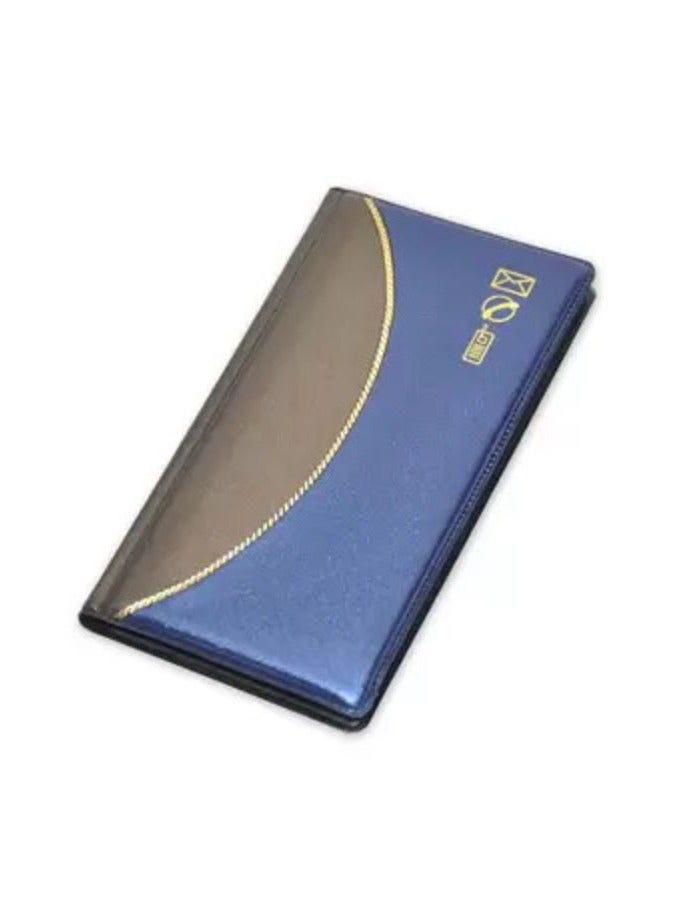 FIS Address Book English with PVC Padded Cover, With Gilding, 90 x 170 mm Size, 52 Sheets