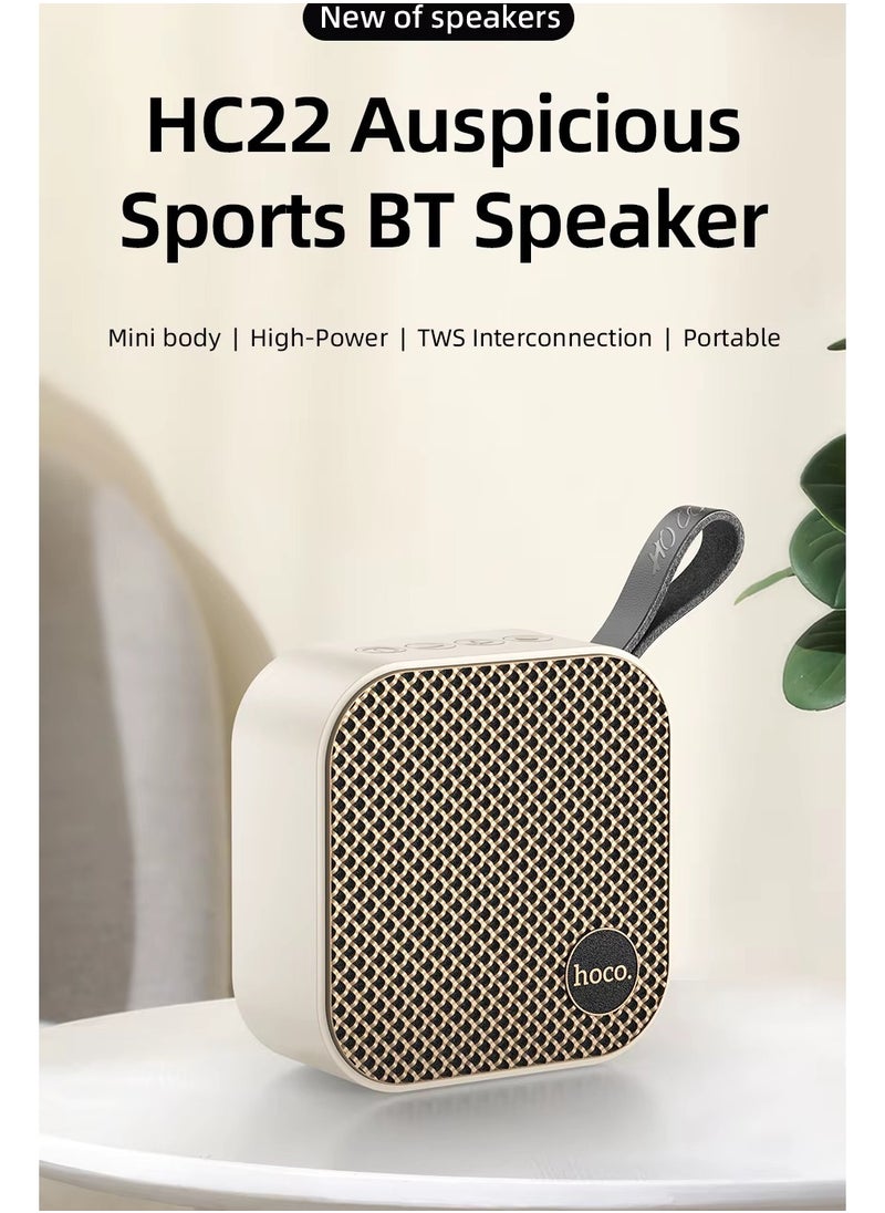 hoco. HOCO HC22 Wireless Bluetooth Speaker High Quality Auspicious Outdoor Portable Mini Audio 1200mAh Speaker Cai De Som Support TF Card / FM / TWS  - Image 2