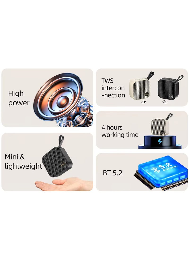 hoco. HOCO HC22 Wireless Bluetooth Speaker High Quality Auspicious Outdoor Portable Mini Audio 1200mAh Speaker Cai De Som Support TF Card / FM / TWS  - Image 3