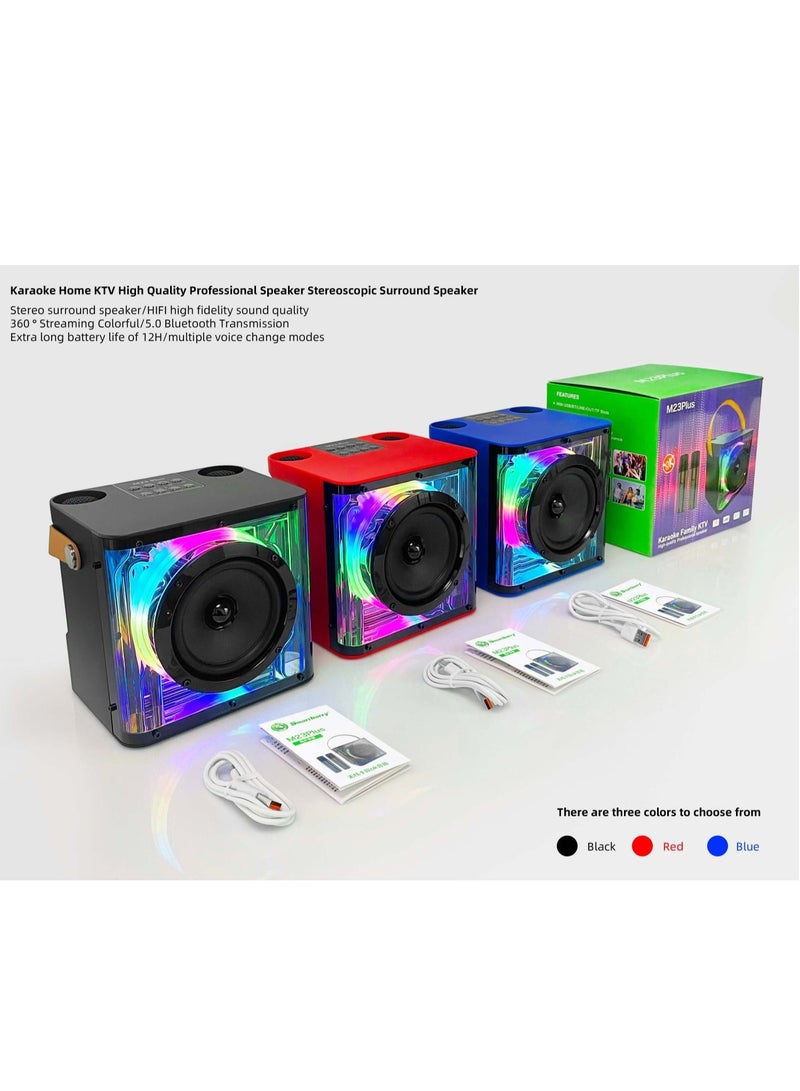 سمارت باري مكبر صوت كاريوكي Smart Berry M23 مزود بميكروفون لاسلكي وبلوتوث وصوت ممتاز وأكثر تميزًا وسهولة في التحكم - Image 2