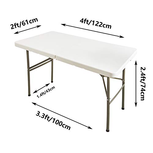 LZY Spandex Fitted Stretch Table Cover for 4ft or 6ft or 8ft Folding Table, Rectangular Cocktail Tablecloth, Perfect for Party or Banquet (4FT White) - Image 5