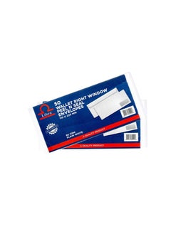 Libra Libra 50 Wallet Peel and Seal Envelops White Envelopes 80gsm 50pcs packet  - Image 1