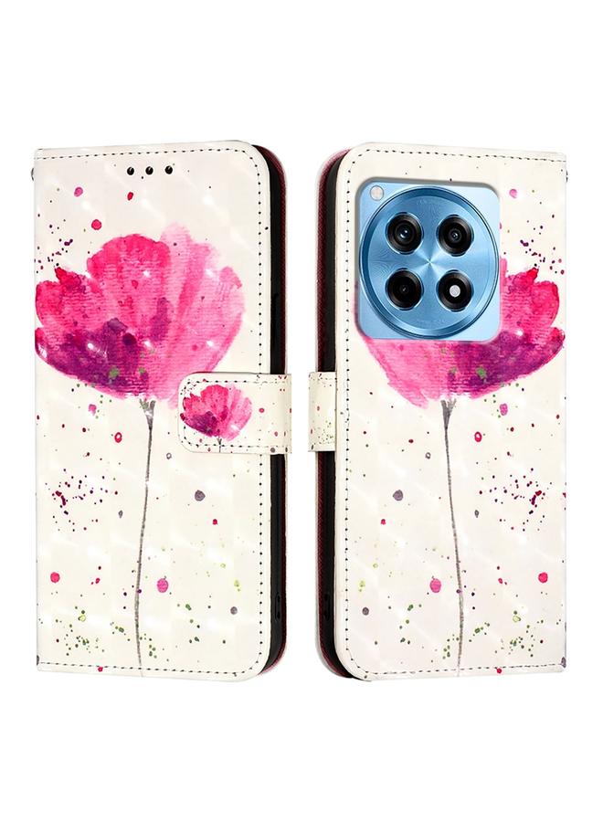 اس-توب جراب هاتف OnePlus 12R Global 3D Painting أفقي من الجلد القابل للطي - Image 2