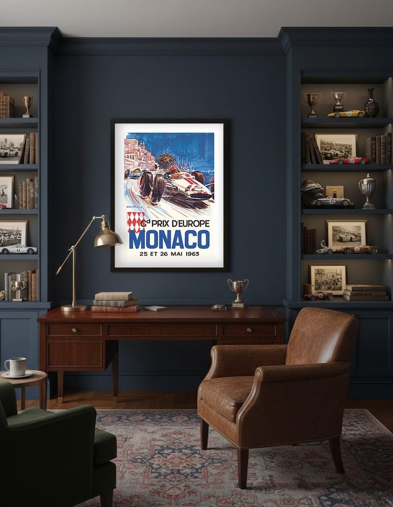Pacifica Island Art Monaco Grand Prix Europe (Gd Prix D’Europe) - Vintage Car Racing Poster by Michel Beligond c.1963 - Master Art Print (Unframed) 12in x 18in - Image 4
