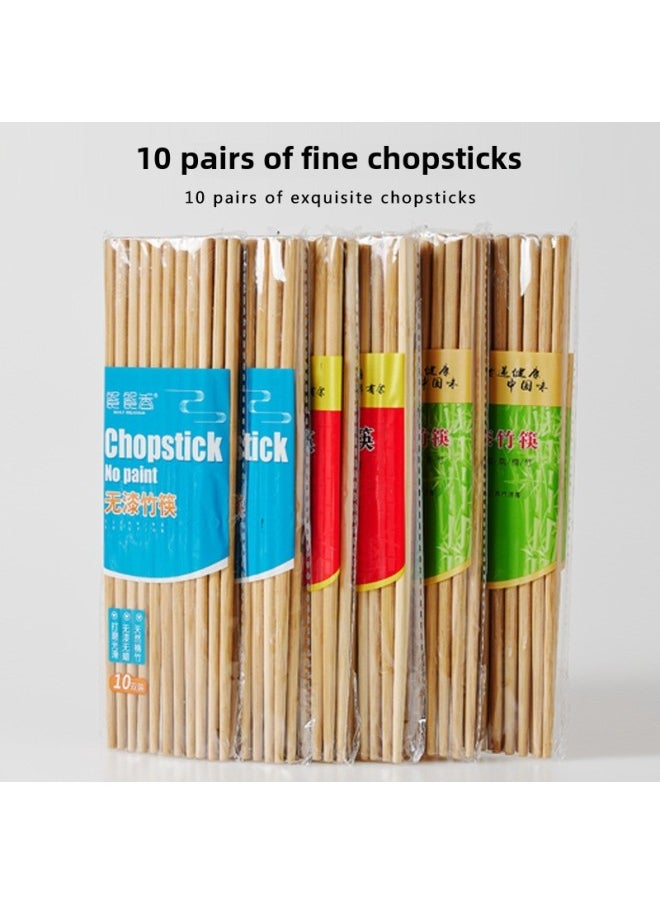Generic - Carbonized Chopsticks Wholesale 10 Pairs Of Household Bamboo Chopsticks Running Jianghu Stall Flower Fast Carving Chopsticks Supply-Specifications:More Than 10 Pairs Of Fine Carvings Are Available Every Year (blue) - Image 1