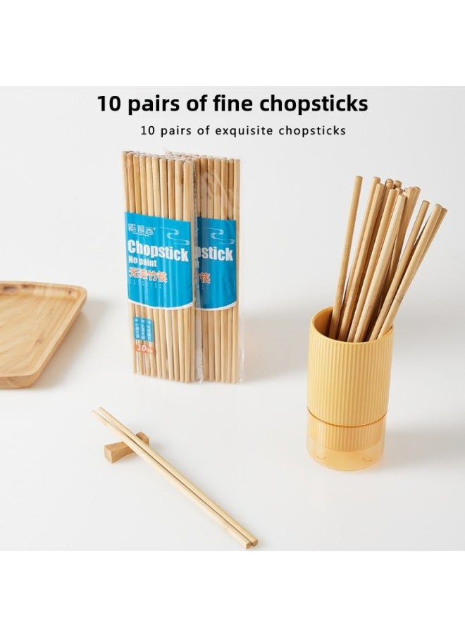 Generic - Carbonized Chopsticks Wholesale 10 Pairs Of Household Bamboo Chopsticks Running Jianghu Stall Flower Fast Carving Chopsticks Supply-Specifications:More Than 10 Pairs Of Fine Carvings Are Available Every Year (blue) - Image 1