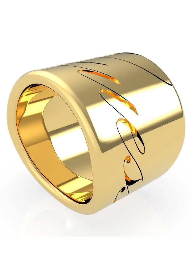 GUESS Logo Engraved Band Ring