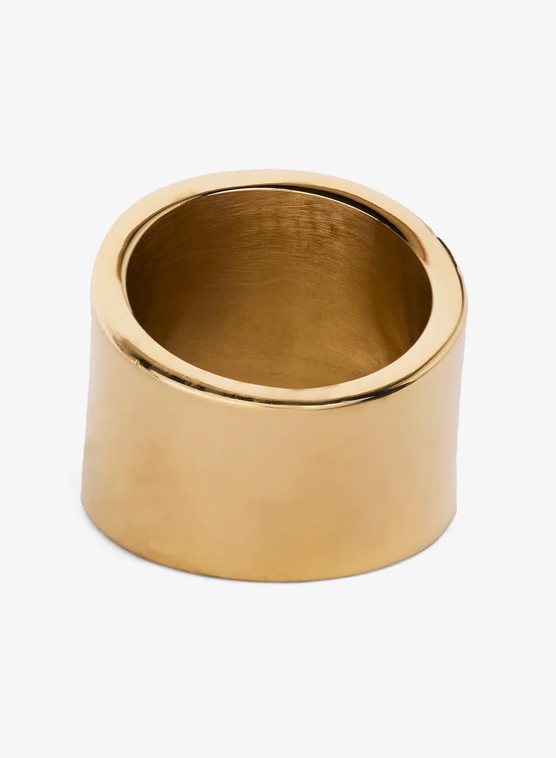 GUESS Logo Engraved Band Ring