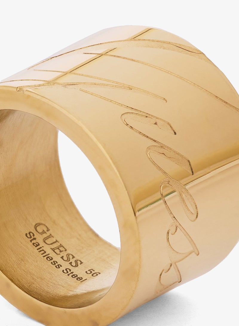 GUESS Logo Engraved Band Ring - Image 4