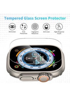 SHOPI 5 Pack Smiling Screen Protector Compatible with Apple Watch Ultra 49mm Tempered Glass Screen Protector and Easy Installation Tray for iWatch Ultra 49mm Anti-Scratch HD Screen Protector  - Image 2