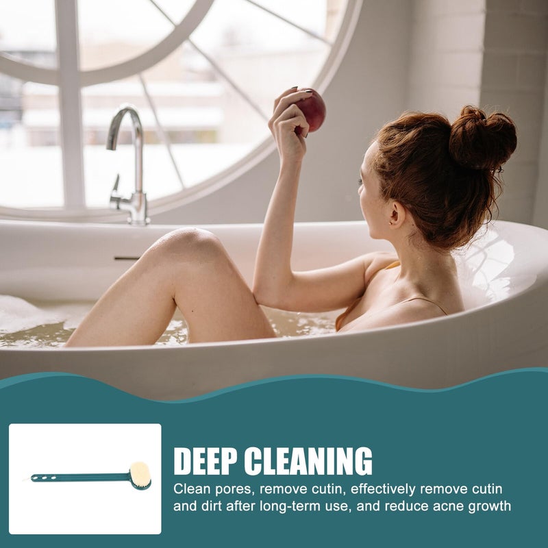 Long Handle Body Brush With Soft Bristles For Exfoliating Back And Skin Care In Shower - Image 4