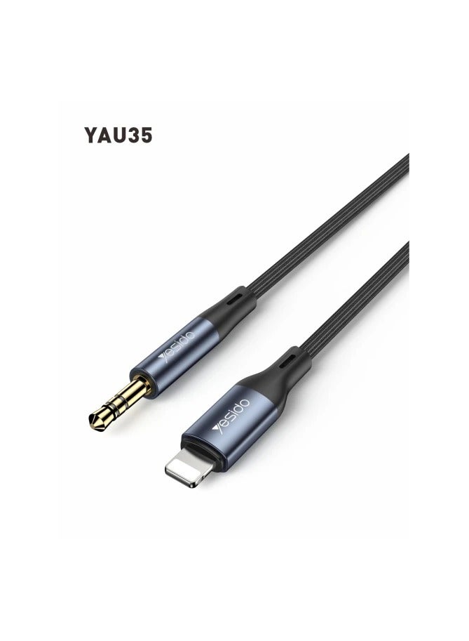 Yesido Yesido YAU35 Lightning to 3.5mm AUX Audio Adapter Cable for iPhone, High-Quality Sound, Durable, Compact, and Portable  - Image 1
