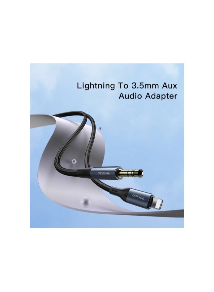 Yesido Yesido YAU35 Lightning to 3.5mm AUX Audio Adapter Cable for iPhone, High-Quality Sound, Durable, Compact, and Portable  - Image 2