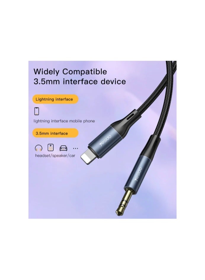 Yesido Yesido YAU35 Lightning to 3.5mm AUX Audio Adapter Cable for iPhone, High-Quality Sound, Durable, Compact, and Portable  - Image 3