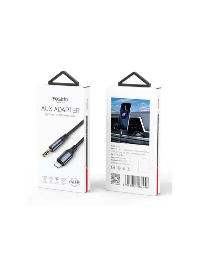 Yesido Yesido YAU35 Lightning to 3.5mm AUX Audio Adapter Cable for iPhone, High-Quality Sound, Durable, Compact, and Portable  - Image 5