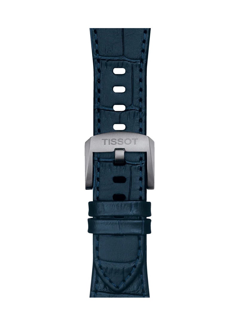 TISSOT PRX Blue Dial Leather Strap 40mm Mens Swiss Quartz Watch - T137.410.16.041.00 - Image 5