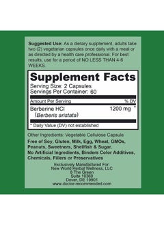 DOCTOR RECOMMENDED SUPPLEMENTS Berberine Plus 1200mg Per Serving - 120 Veggie Capsules Royal Jelly, Supports Healthy Immune System, Improves Cardiovascular Heart & Gastrointestinal Wellness (Pack of 2)  - Image 2