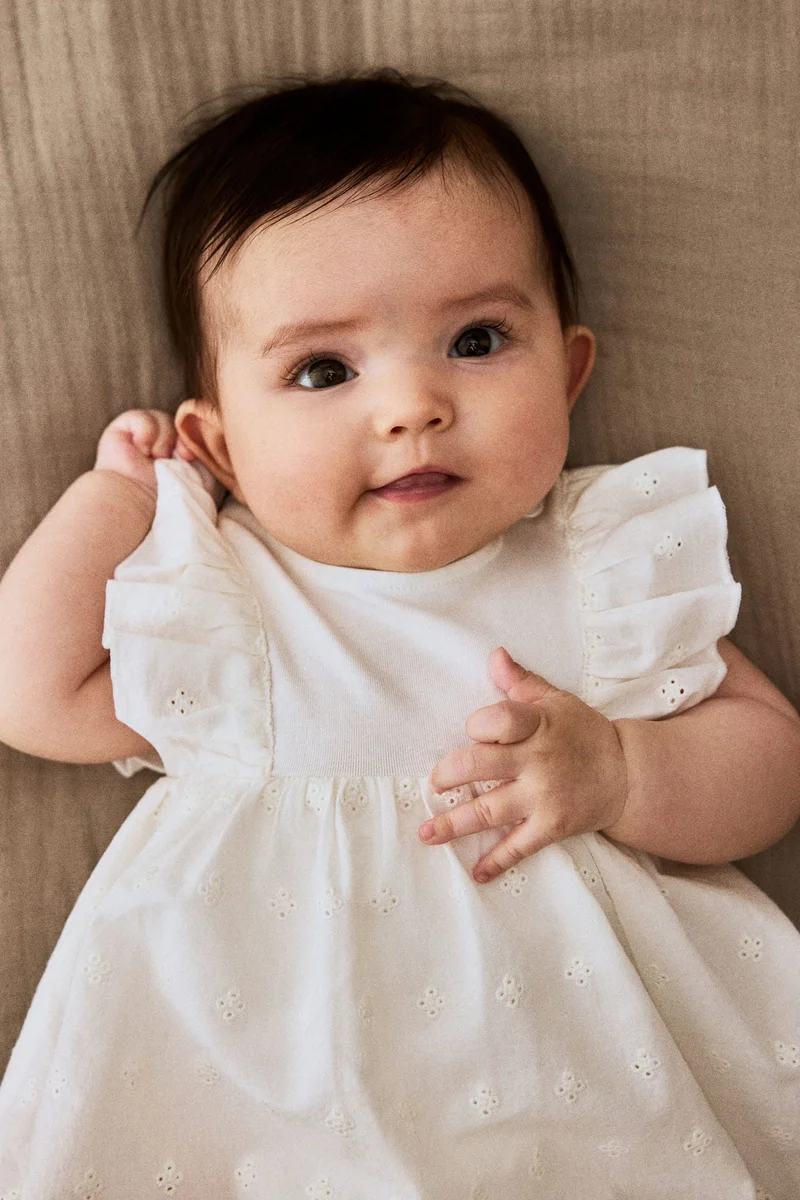 H&M Frill-trimmed bodysuit dress