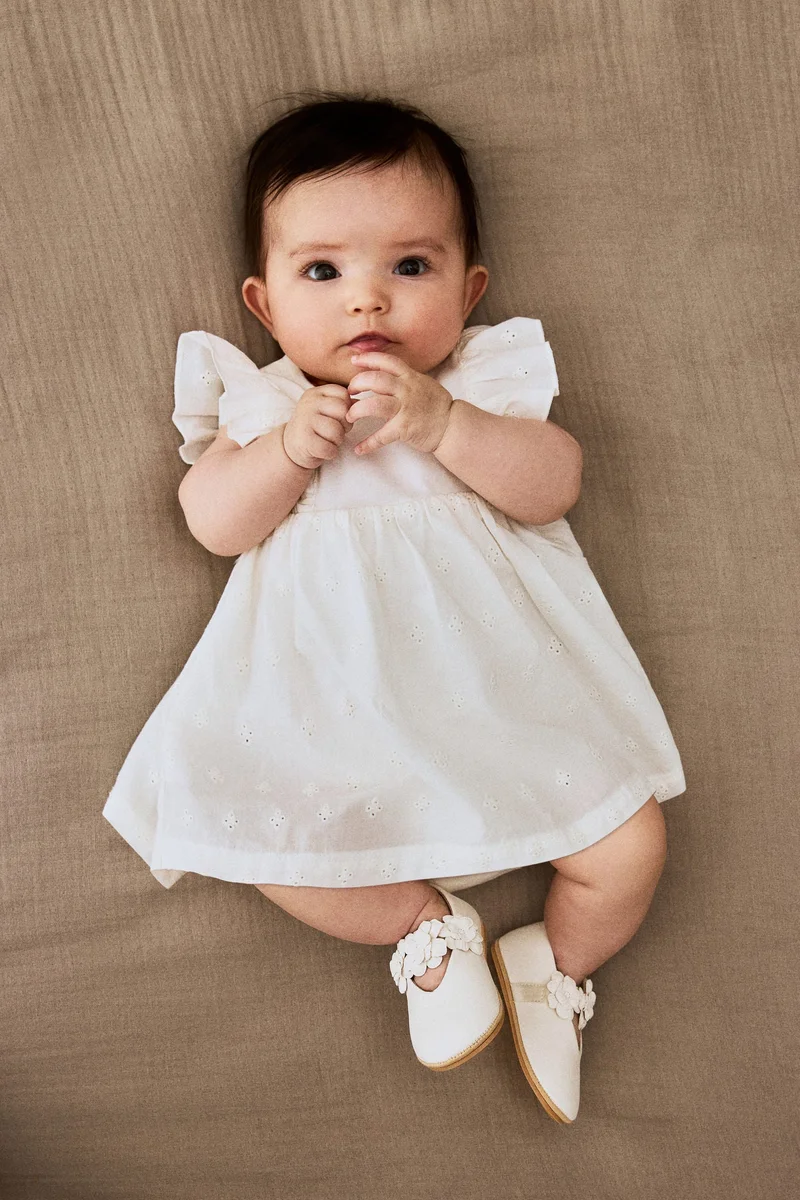 H&M Frill-trimmed bodysuit dress