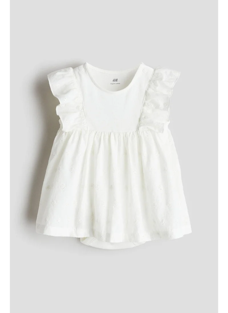H&M Frill-trimmed bodysuit dress