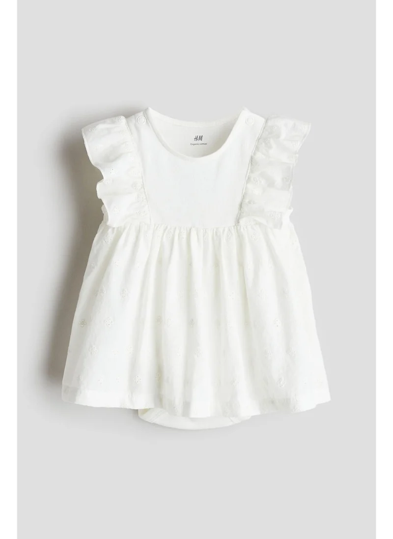 H&M Frill-trimmed bodysuit dress