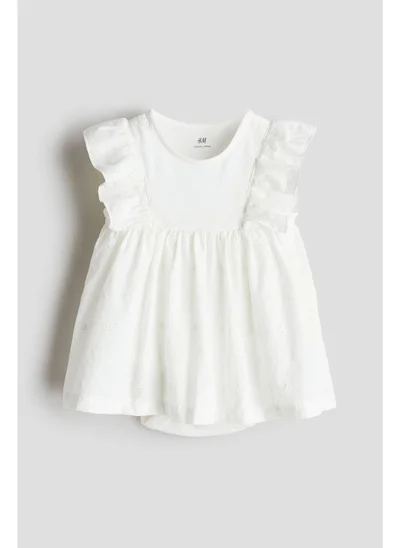 H&M Frill-trimmed bodysuit dress