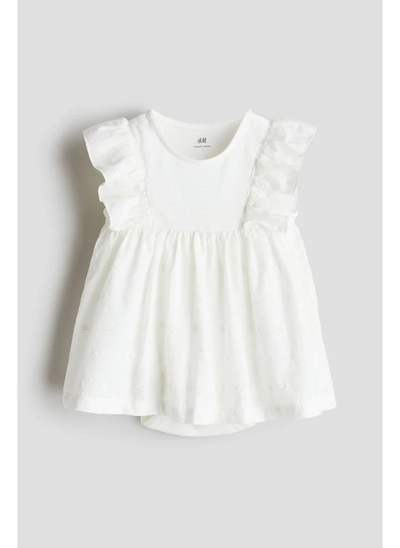 H&M Frill-trimmed bodysuit dress