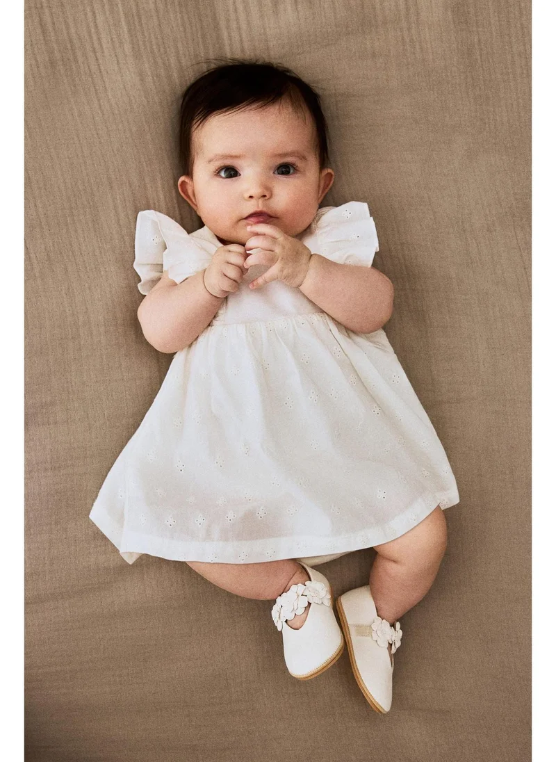 H&M Frill-trimmed bodysuit dress
