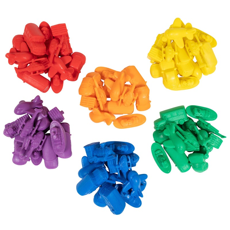 edxeducation Transport Counters - Set of 72 - Learn Counting, Colors, Sorting and Sequencing - Hands-on Math Manipulative for Kids - Image 4