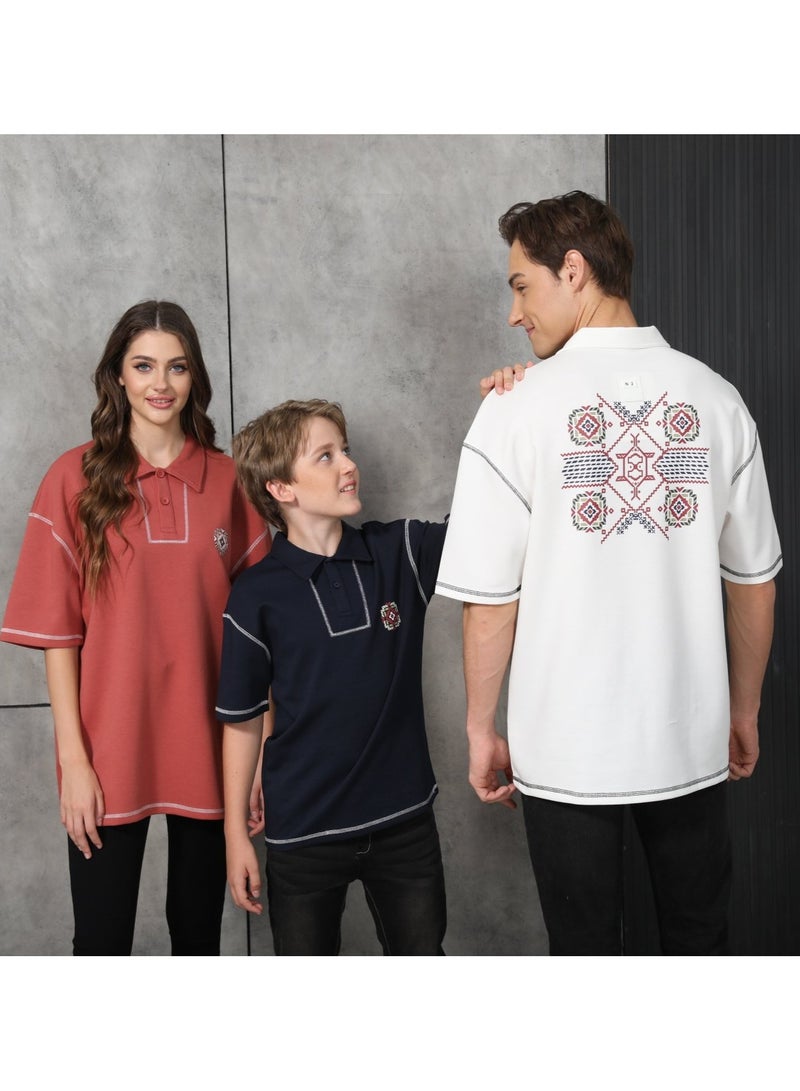 Dantil Line Oversize polo t-shirt - Image 1