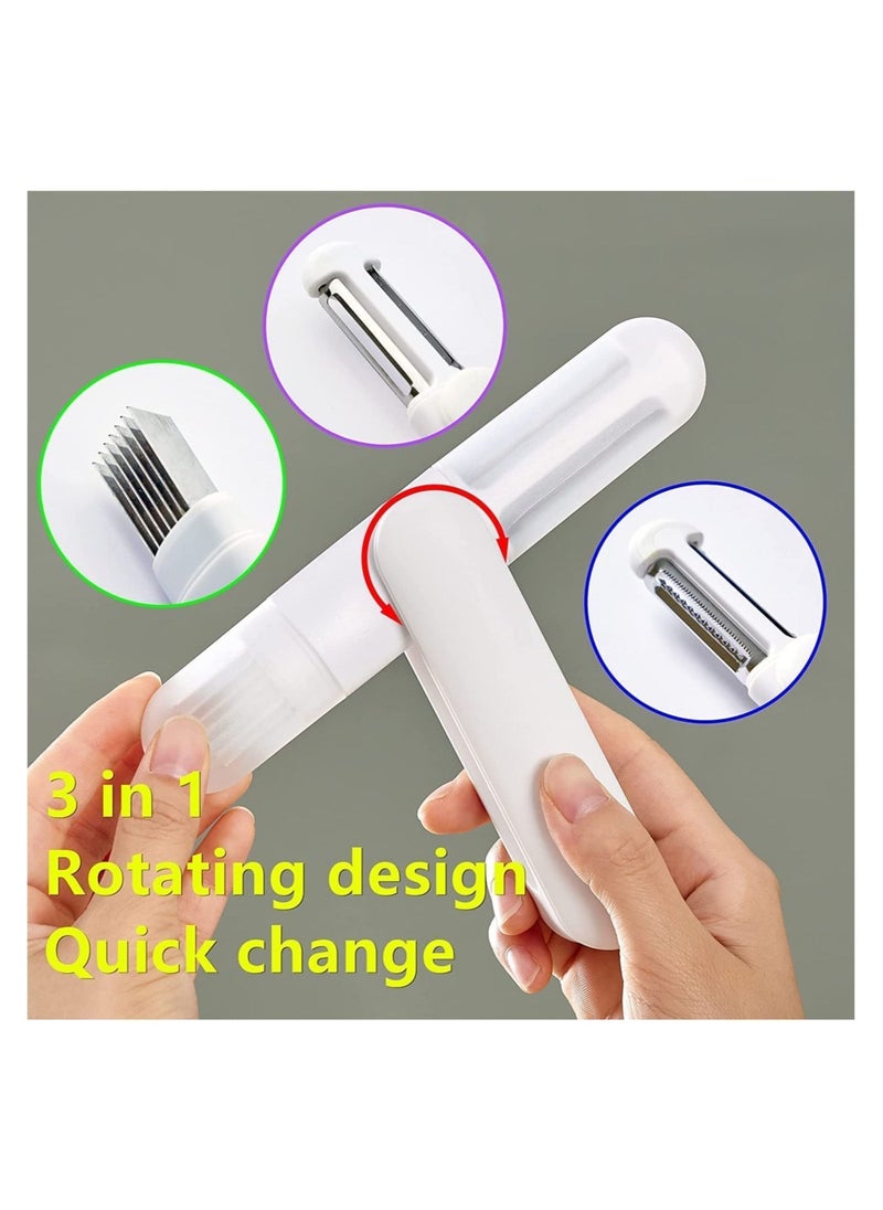 Y&D Peeler,Vegetable Fruit Peeler, 3 in 1 Multifunctional Julienne Peeler for Potato,Carrots,Apple,Cucumber,Salads,Sandwiches,Best Kitchen Office Outdoor Stainless Steel  - Image 3