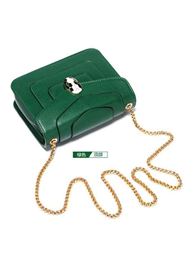 NIBEMINENT Leather Crossbody Bag Green  - Image 4