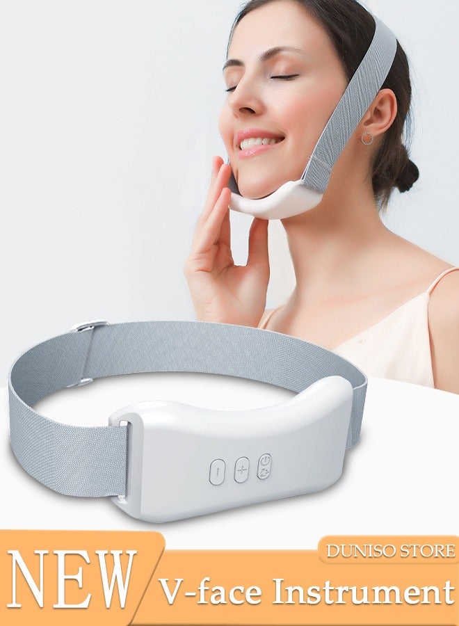 DUNISO V-face Instrument Face Massager with EMS Microcurrent V Face Lifting Chin V Line Up Lift Belt Intelligent Lifting Firming Saggy Skin Tightening Machine for Women Skin Care  - Image 1