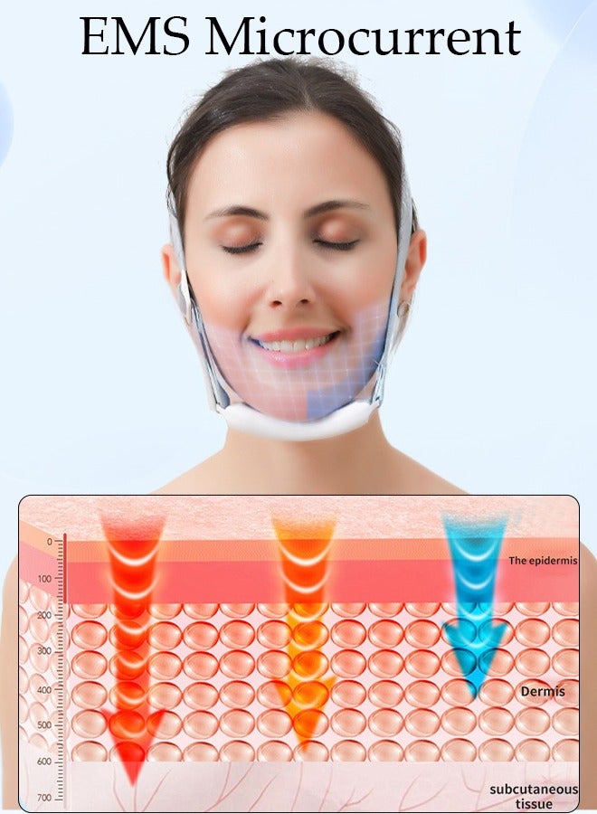 DUNISO V-face Instrument Face Massager with EMS Microcurrent V Face Lifting Chin V Line Up Lift Belt Intelligent Lifting Firming Saggy Skin Tightening Machine for Women Skin Care  - Image 2