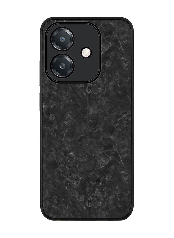 Stylizedd For Oppo A3x 4G / A3 4G Case,Slim fit Camera Protection, Shockproof Thin Phone cover - Marble Texture Black - Image 1