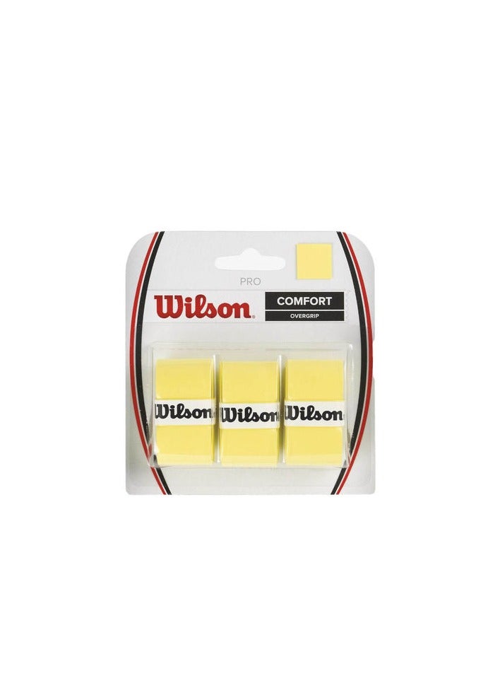 Wilson Pro Overgrip 3 Pack – Enhanced Comfort & Superior Grip for Tennis, Badminton & Squash Rackets - Image 1