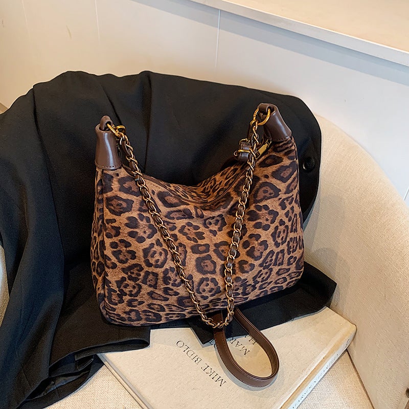Super Popular Small Leopard Print Bag Women'S Casual All-Match Crossbody Bag Fashionable Shoulder Underarm Bag - Image 1
