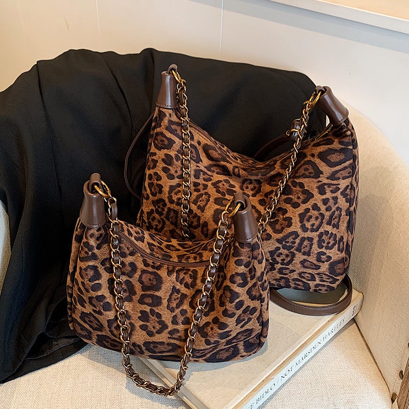 Super Popular Small Leopard Print Bag Women'S Casual All-Match Crossbody Bag Fashionable Shoulder Underarm Bag - Image 5