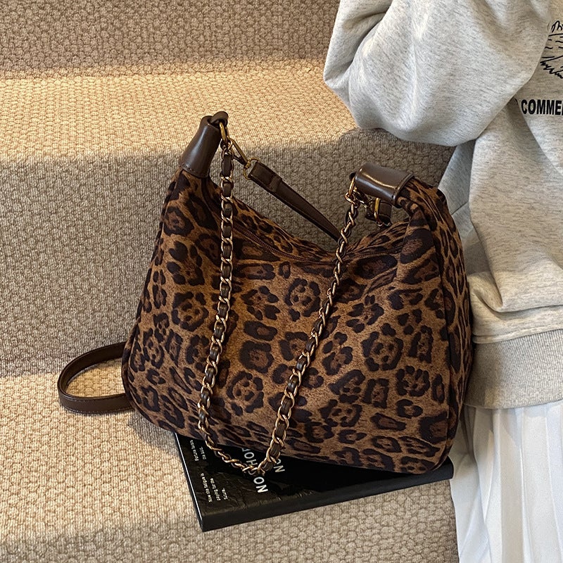 Super Popular Small Leopard Print Bag Women'S Casual All-Match Crossbody Bag Fashionable Shoulder Underarm Bag - Image 3