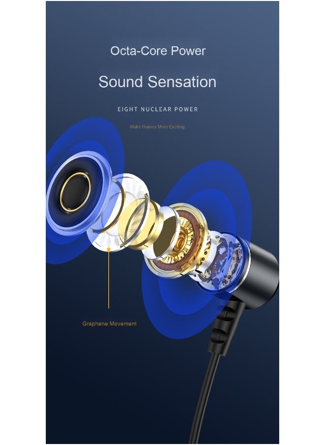 Generic USB C Headphones In Ear TPYE C Earphones HiFi Stereo Noise reduction Earphones with Mic and Volume Control Headphones  - Image 2