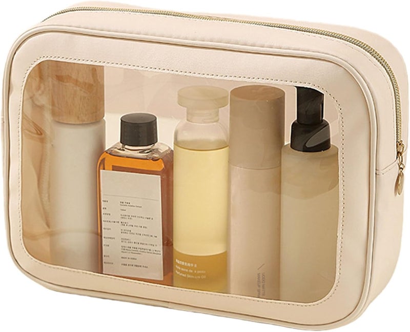 Clear Front Travel Toiletry Bag Medium Size Women Cosmetics Organizer With Easy Access - Image 1