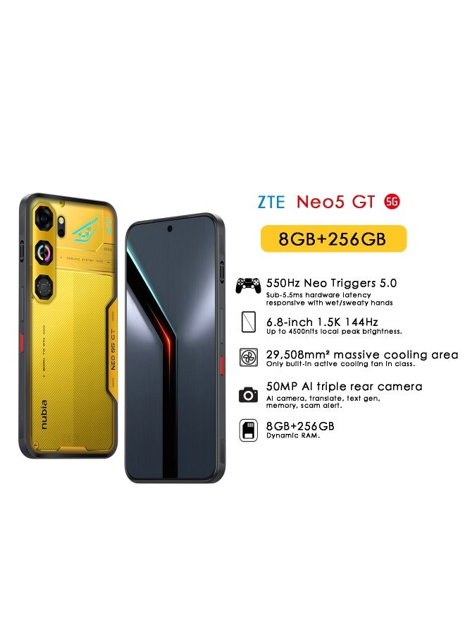 Neo 5 GT Dual SIM Titanium Gold 8GB+12GB RAM 256GB 5G - Chinese Version