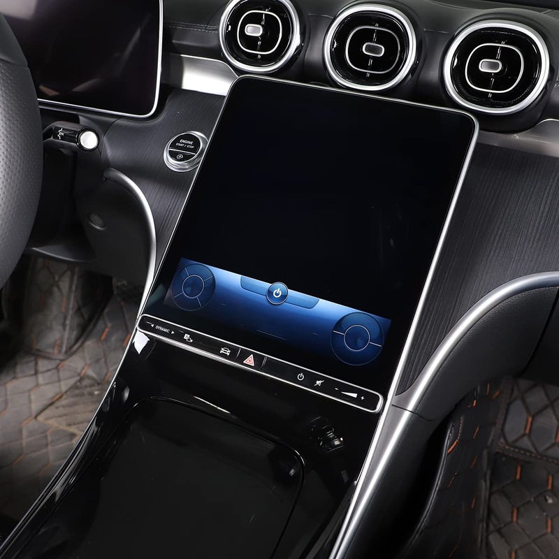 فيلم زجاجي مقسى لواجهة السيارة TINKI متوافق مع مرسيدس بنز W206 CClass C200 C300 2022 2023 شاشة الملاحة زجاج مقسى ملحقات داخلية زجاج مقوى لشاشة الملاحة