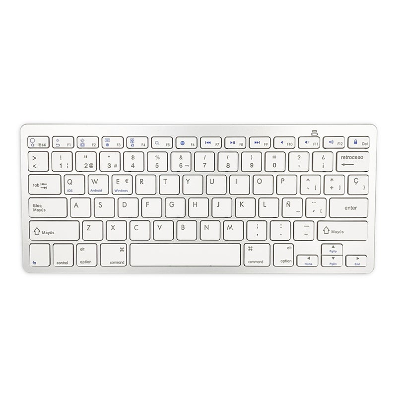 Wireless Keyboard: 78 Keys Silver BT3.0 Chip - 10m Transmission Distance Stable Connection Ergonomic Scissor Foot Structure for Windows Android iOS Systems - Image 1